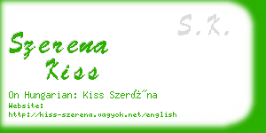 szerena kiss business card